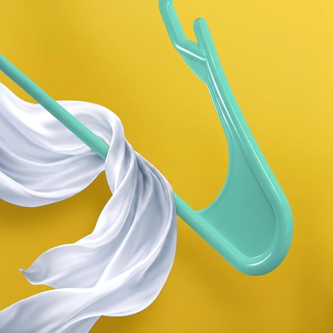 Utopia Home Plastic Hangers 50 Pack, Space Saving Plastic Clothes Hangers for Adults with Built-in Strap Hooks, Essential for Shirts, Pants, Skirts & Coats (Aqua) - Image 6