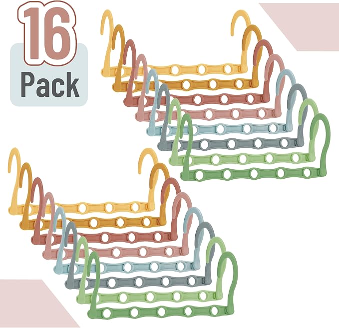 Mr. Pen- Space Saving Hangers for Clothes, 16 pcs, Pastel Colors, Plastic Multi Clothes Hangers Space Saving, 5 Slots, 360° Rotating Hooks - Image 2
