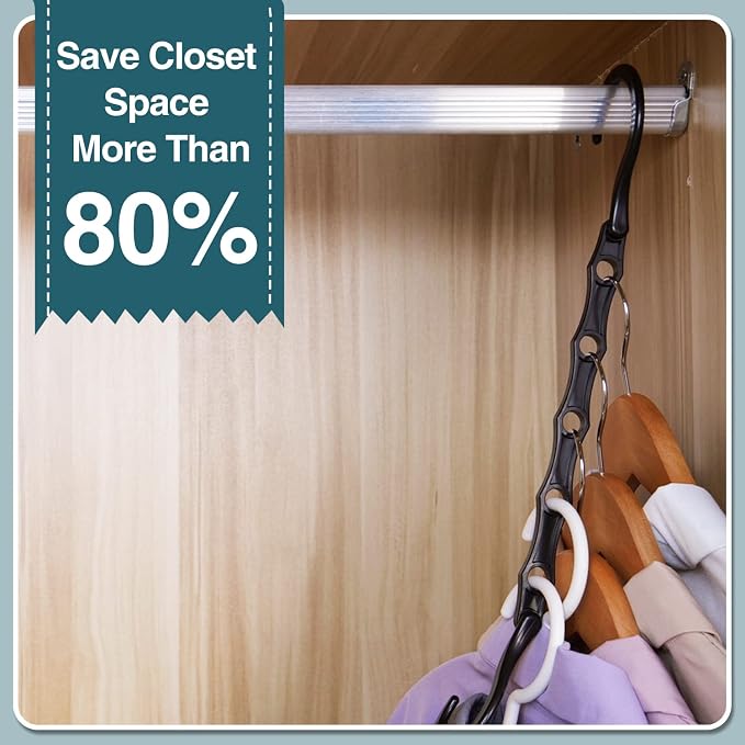 AMKUFO Closet Organizers and Storage 20 Pack Hanger Organizer Magic Hangers Space Saving Hanging Plastic for Heavy Clothes, Dorm Room Bedroom Home RV Car Camper Organization Essentials - Image 5