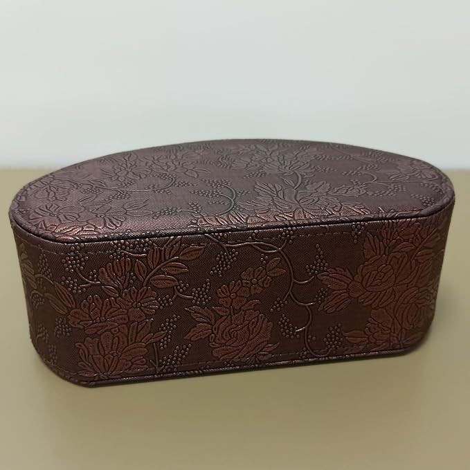 Leather Remote Control Holder TV Remote Caddy Store Box, Bedside Table Organizer for Controller, Media Player, Brush, Glasses, Note Paper and Pen Storage(Retro) - Image 5