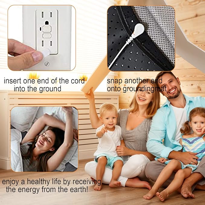 Grounding Mat for Bed, Grounding Mattress Cover Pad for Improve Sleep, Conductive Carbon Leatherette Earth Mat Grounding Pad (27 * 78inch)