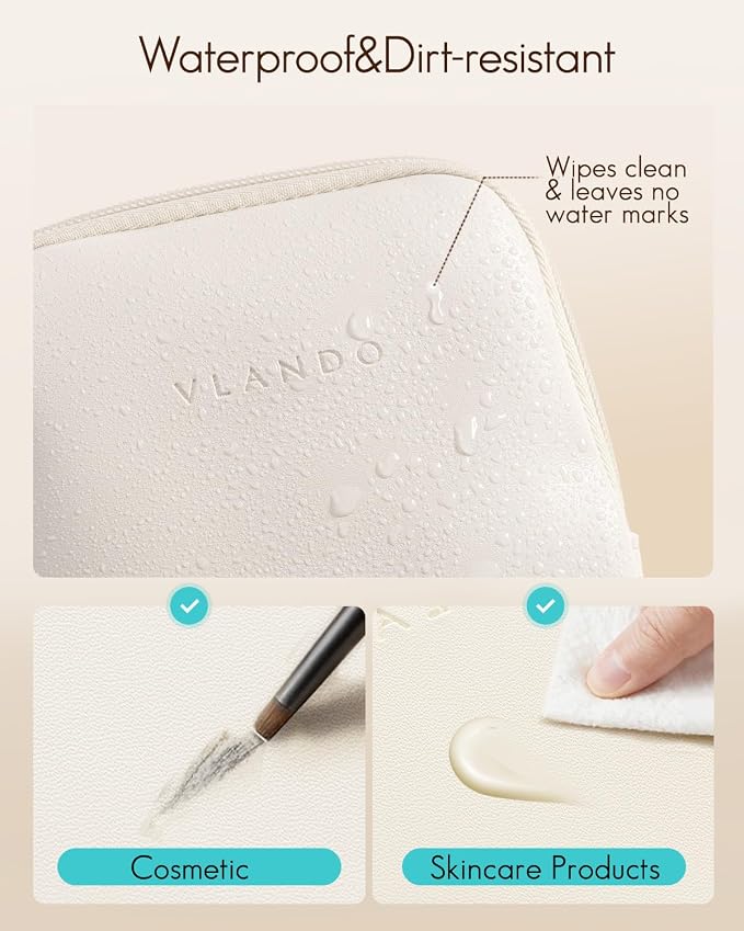 VLANDO Mini Jewelry Travel Case, Mothers Day Gifts for Mom, Jewelry Pouch Bags with Zipper, Velvet Jewelry Organizer Storage Bag for Bracelet Rings Earring Travel Essentials-White - Image 4