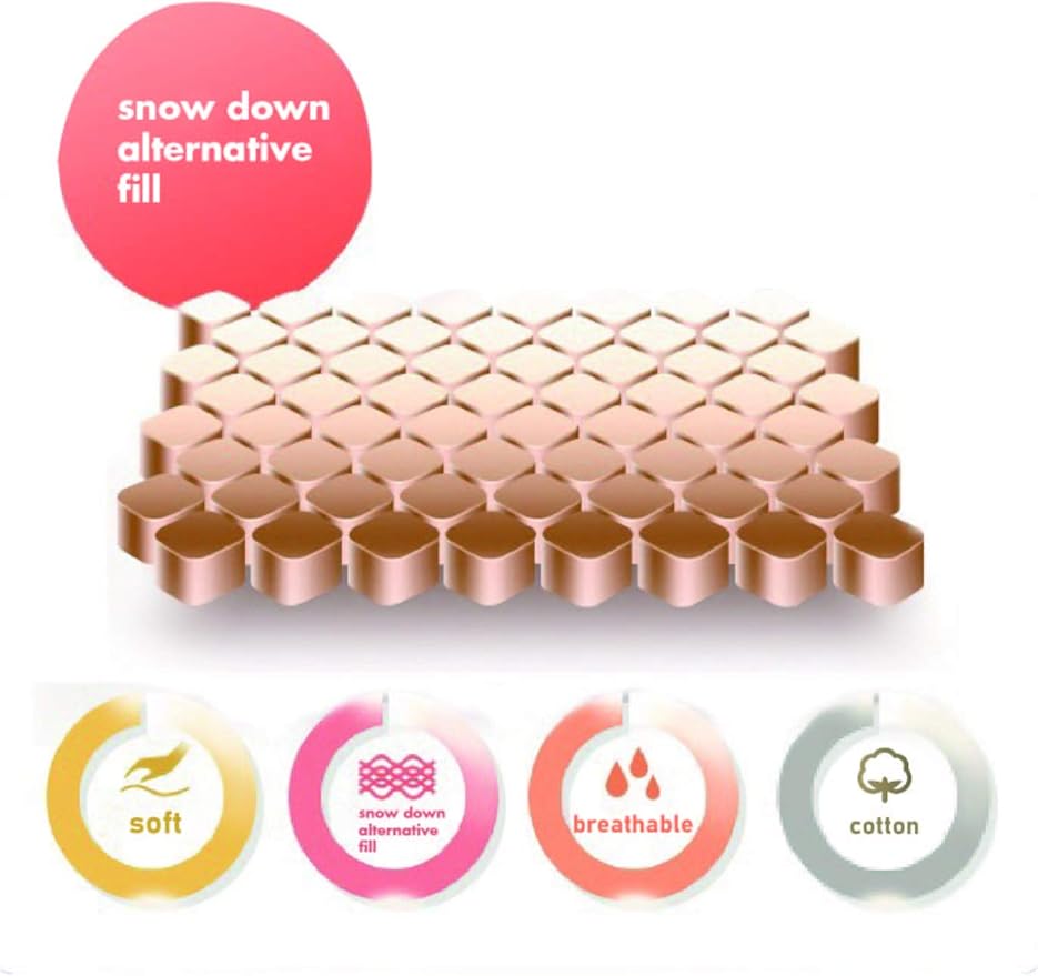 Hani Minna Premium Quilted Fitted Mattress Pad Protector Made with Natural Combed Cotton - Cooling and Breathable Mattress Topper (Full)