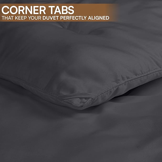 Utopia Bedding Comforters King Size, All Season Duvet Insert, Down Alternative King Comforter with Corner Tabs, Machine Washable Bed Comforter 90 x 102 Inches (Grey)
