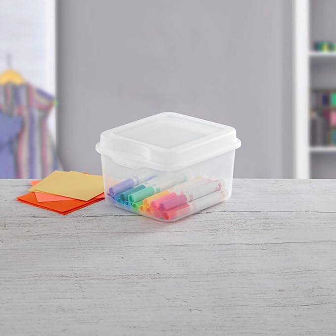 Sterilite 18038612 Small Flip Top Storage Box (24) - Image 4