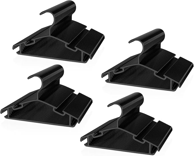 VILICK Kids Plastic Hangers, Baby Clothes Hangers for Closet 100 Packs Non-Slip Toddler Hangers for Infant Child Clothing for Pants Coats Skirts (Black) by VILICK
