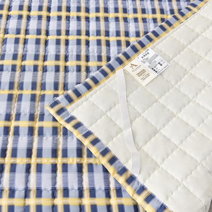 Mattress Pad Twin，Breathable，Non-Slip Mattress Protector with Elastic Straps，Quilted Mattress Topper Cover for Adults and Kids，Raw Cotton，Washable
