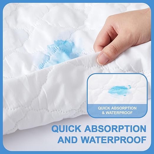 Lounsweer 2 Pack Waterproof Hospital Mattress Cover, 80x36x12in White Fitted Bed Sheet Protectors, Incontinence Protection Leakproof Breathable for Elderly, Adults Home Hospital Beds