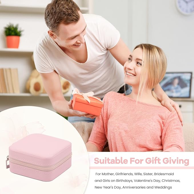 Easytle 24 Pcs Travel Jewelry Box Exquisite Travel Jewelry Case Portable Jewellery Storage Holder Organizer Box Small Jewelry Organizer for Rings Earrings Necklaces Pendants Bracelets Watches - Image 8