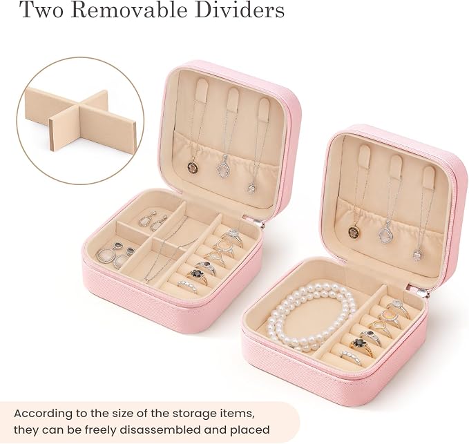 Easytle 24 Pcs Travel Jewelry Box Exquisite Travel Jewelry Case Portable Jewellery Storage Holder Organizer Box Small Jewelry Organizer for Rings Earrings Necklaces Pendants Bracelets Watches - Image 3