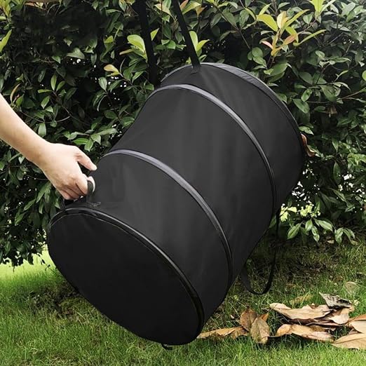 Collapsible Trash can/Folding Garbage Cans,Portable Trash can,Pop Up Trash Can,for Camping Garbage Can Collapsible,Clothes and Toys Recycle bin (Black) - Image 3