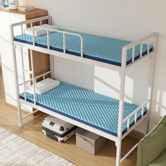 3 Inch Twin Mattress Topper for College Dorm Reversible Extra Firm Mattress Topper & Cooling Gel Egg Crate Foam for Back Pain Relief CertiPUR-US Certified