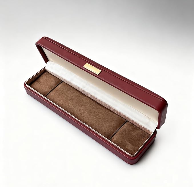 Luxury Burgundy Leather Jewelry Box with Soft Velvet Lining, Elegant Storage Case for Necklaces, Earrings, Bracelets & Watches, Small Travel Organizer Skin-friendly Artificial Leather Cover Gift - Image 6