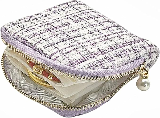 Small Travel Jewelry Case - Jewelry Travel Organizer Bag with Tassel Zipper for Bracelets, Necklaces, Bangles, Jewelry Organizer Storage Bag Gift for Women Girls - LJB002-Purple - Image 3