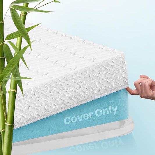 VALUXE California King Size 3 Inch Mattress Topper Cover with Zipper Closure - Breathable Protector for 3" Memory Foam or Latex Mattress Topper (Cover Only)