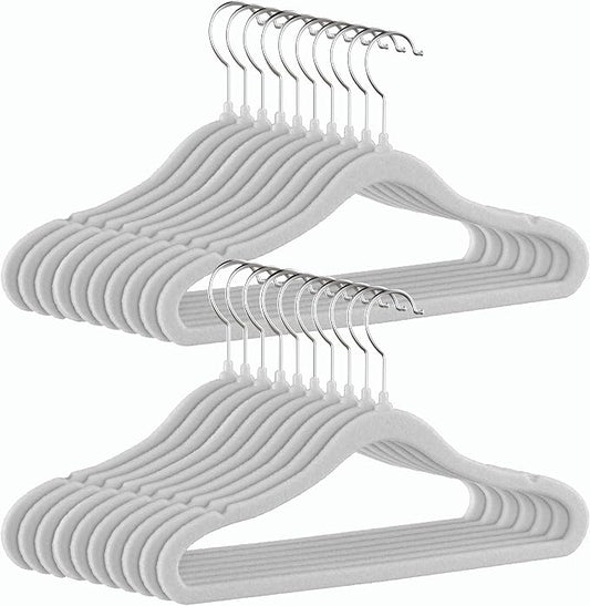 GoodtoU Baby Hangers Velvet 20 Pack Kids Non Slip Hangers Childrens Hanger for Kids Grey by GoodtoU