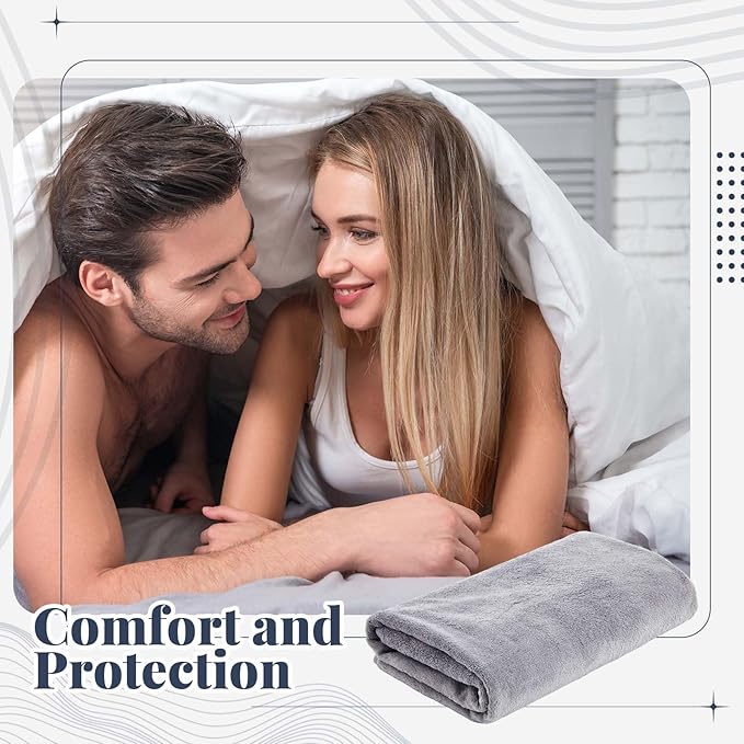 1 Pcs Couples Waterproof Mat Lover Reusable Stainproof Blanket Quiet Easy Use Mattress Protector for Adult Multi Functional Bed Sheet Couple Messy Play Pleasure Comfort (54 x 34 in,Grey)