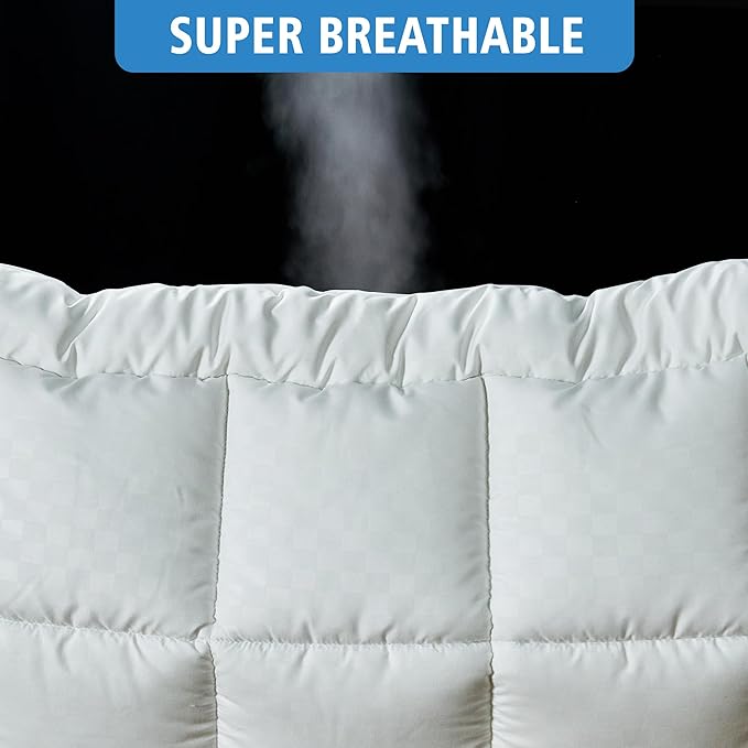 Twin XL Mattress Pad Cover for College Dorm, Cooling Mattress Topper for Twin Extra Long Bed with 6-21 inches Deep Pocket, 39x80 Inches, White
