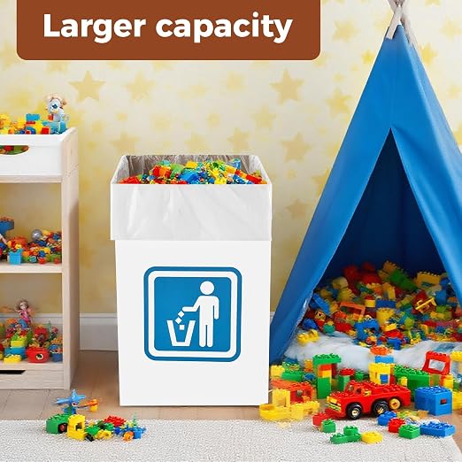 13 Gallon Cardboard Trash cans for Events (Pack of 10)， with 20 Liners Included，Be applicableOutdoor Events pop up Trash cans for Parties，Reusable Portable Garbage Can，in-Home Recycling Bins - Image 5
