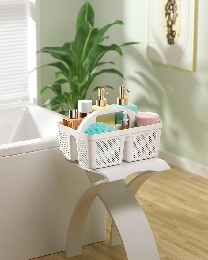 4 PCS Large Portable Shower Caddy with Handle, Plastic Cleaning Caddy, Shower Basket for Bathroom, College, Dorm Room Essentials, Multi-scenario Organizer Storage Tote - Image 9
