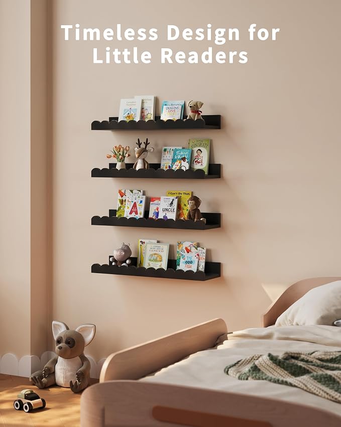 Shario Nursery Shelves (Black, 16.5 Inches) - Image 5