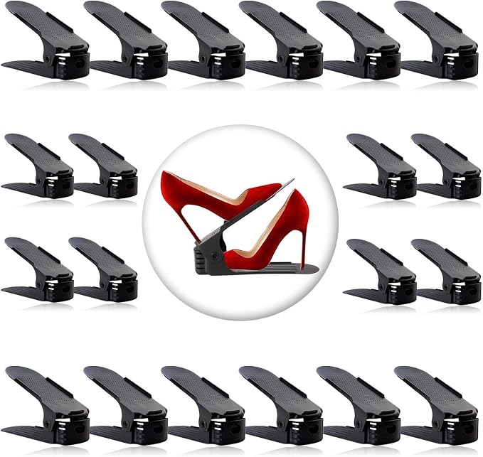 Neprock Shoe Rack Shoe Organizer Space-Saving Storage Shoe Organizer for Closet,Shoe Stacker Shoe Slots Space Saver Double Stack Shoe Holder Homeries by Neprock
