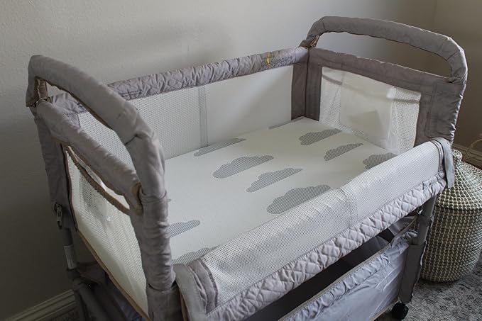 Baby Bassinet Mattress Topper, Waterproof Replacement Pad with Removable & Washable Mattress Covers (for Arm’s Reach Clear-Vue Co-Sleeper)