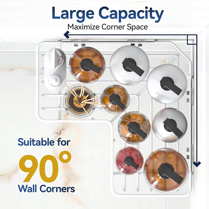 YASONIC Shower Caddy Corner, 3-Pack Adhesive Rustproof Stainless Steel Shower Shelves with Soap Holder, No Drilling Shower Organizer Corner for Dorm, Renters Bathroom, White - Image 3