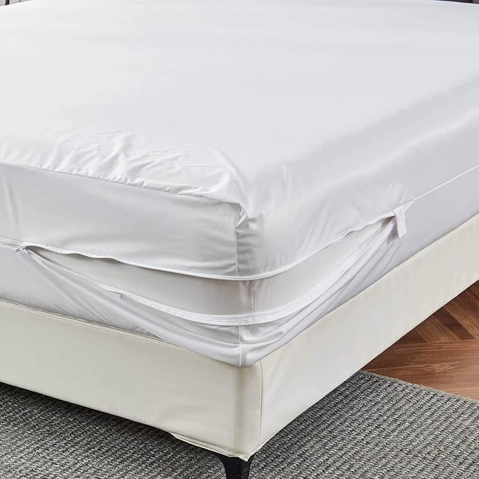 Kingnex 60x72x6 Zippered Sleeper Sofa Queen Mattress Encasement Cover Waterproof 6 Sided Mattress Protector for Sofa Bed
