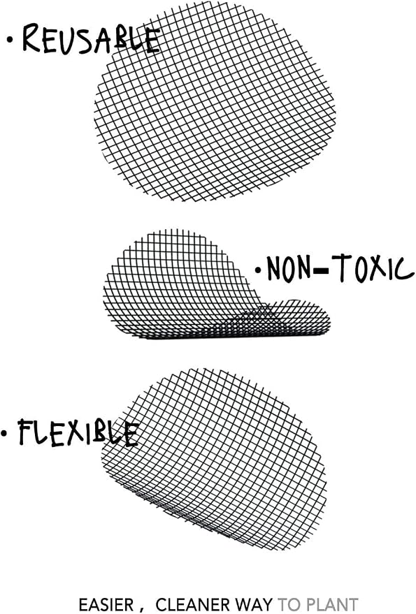 LE TAUCI Plant Pot Hole Mesh Pads, 4-Inch Round Flower Pot Drainage Covers, Prevent Soil Loss, Durable Reusable, Bonsai Bottom Grid Mat, Gardening Essentials, 50-Pack - Image 3