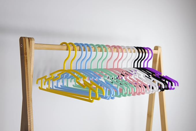 GoodtoU Plastic Childrens Hangers 60 Pack, Blue, Lightweight, Slim, Ideal for Baby Clothes, Kids Hangers, Closet Organization - Image 4