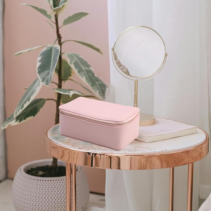NCONCO Travel Jewelry Box, Portable PU Leather Travel Jewelry Organizer with 12pcs Velvet Bags Compact & Lightweight Travel Jewelry Case for Necklaces Rings Earrings Sorting Storage - Image 6