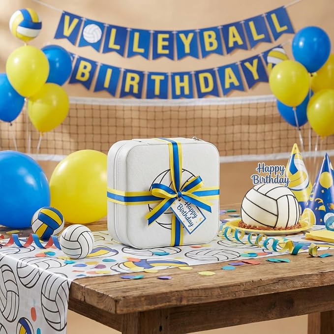 6-Pack Volleyball Portable Jewelry Box for Team Travel White Sport Jewelry Case Bulk Gifts for Volleyball Team Athletes & Sports Enthusiasts Christmas Events & Milestones - Image 6