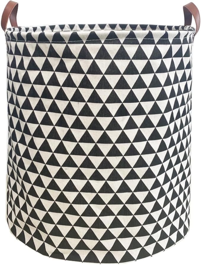 Waterproof Laundry Hamper Collapsible Laundry Basket Leather Handle Laundry Bag Large Clothes Storage Toy Organization for Bathroom Bedroom Laundryroom College Dorms (Hesan-002) by %E2%80%8ETeLUVHome