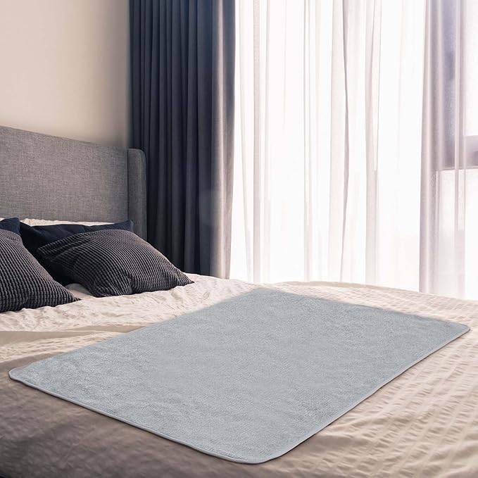1 Pcs Couples Waterproof Mat Lover Reusable Stainproof Blanket Quiet Easy Use Mattress Protector for Adult Multi Functional Bed Sheet Couple Messy Play Pleasure Comfort (54 x 34 in,Grey)