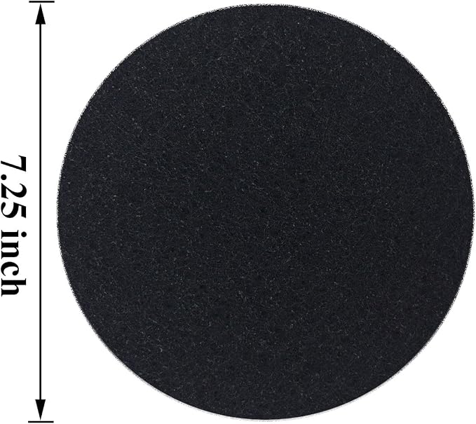 Becozofu 7.25 inch Kitchen Compost Bin Charcoal Filter Replacements, Compost Pail Replacement Carbon Filters, Round, Activated Charcoal, Set of 8 - Image 3