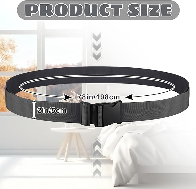 6 Pcs Mattress Topper Straps Adjustable with Buckles for Storaging and Moving Memory Foam Mattress Dark Grey (78''x2'')