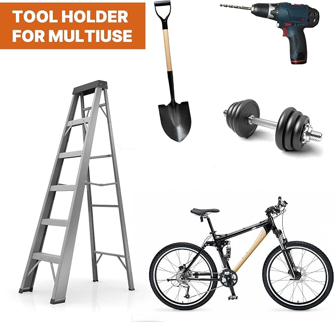 FLEXI RODS Garage Storage Garage Organizer Trimmer Rack Garden Power Tool Hanger for Grass Trimmer, Hedge Trimmer, Garages Wall, Garag Trimmer, Garden Tools, 3 Pack - Image 4