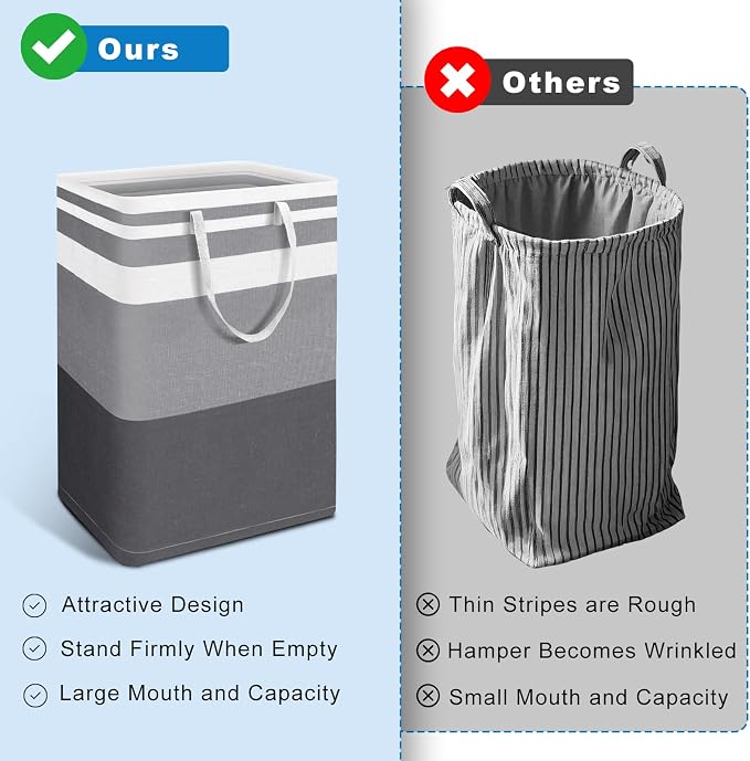 2-Pack Large Laundry Bag, Waterproof,Collapsible Tall Clothes Hamper with Extended Handles for Clothes Toys in the Dorm and Family,NO have Wire frame！ not stand up! - Image 2
