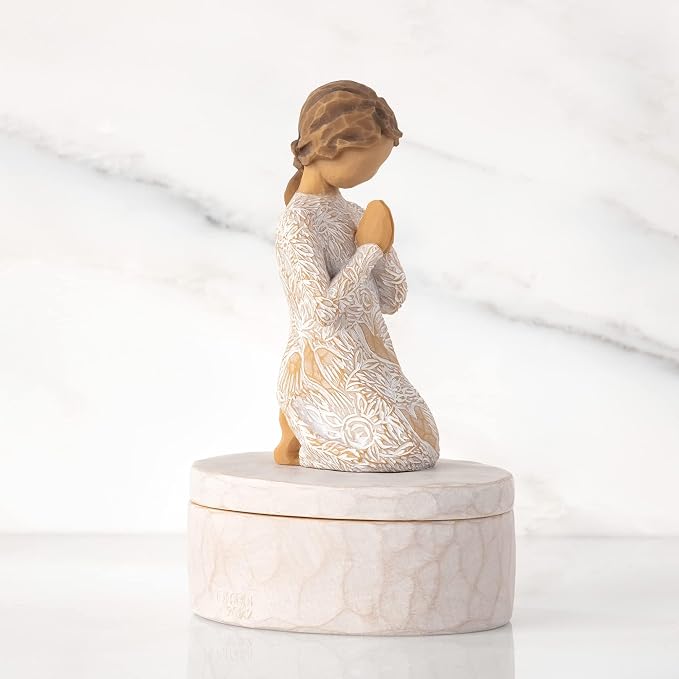 Willow Tree Prayer of Peace Keepsake Box, sculpted, hand-painted Keepsake Box - Image 4