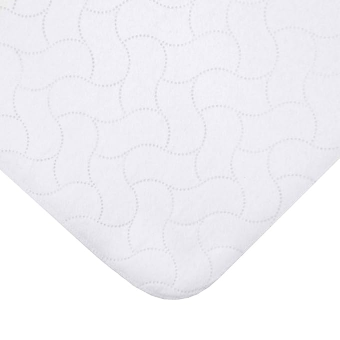 American Baby Company Waterproof Flat Reusable Multi-use Pad Protector, Quilt-Like Multi-use Protective Mattress Pad Cover for Babies, Adults and Pets, White, 18" x 27"