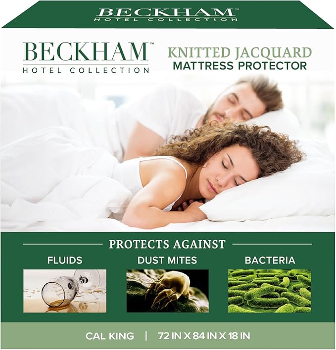 Beckham Hotel Collection Mattress Protector — Hotel-Grade Viscose Blend, Silent Waterproof Protection That Preserves Mattress Feel, California King