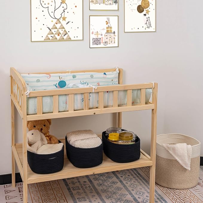 CubesLand Black Baskets Bins for Organizing,Small Woven Storage Baskets for Shelves,Cute Closet Cube Bins Set 3,Baby Nursery Toys Cube Bin,Home Decor Organization Storage - Image 4