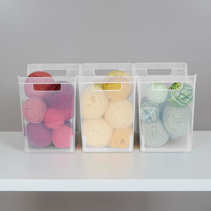 Sterilite Medium Shelf Bin with Handles, Plastic Storage Container for Organizing Shelving, Closet, Pantry, and Countertops, Clear, 6-Pack - Image 6
