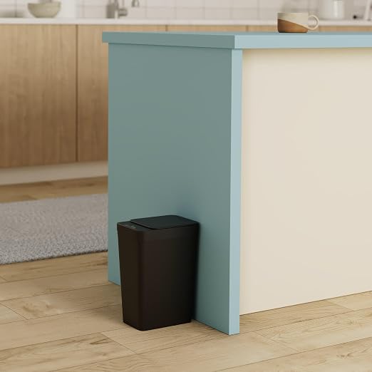 Bathroom Trash Can with Lid, KOEYLE 2 Pack 2.2 Gallon Automatic Touchless Garbage Can, Small Motion Sensor Smart Trash Can, Slim Waterproof Trash Bin for Bedroom, Bathroom, Office, Living Room (Black) - Image 2