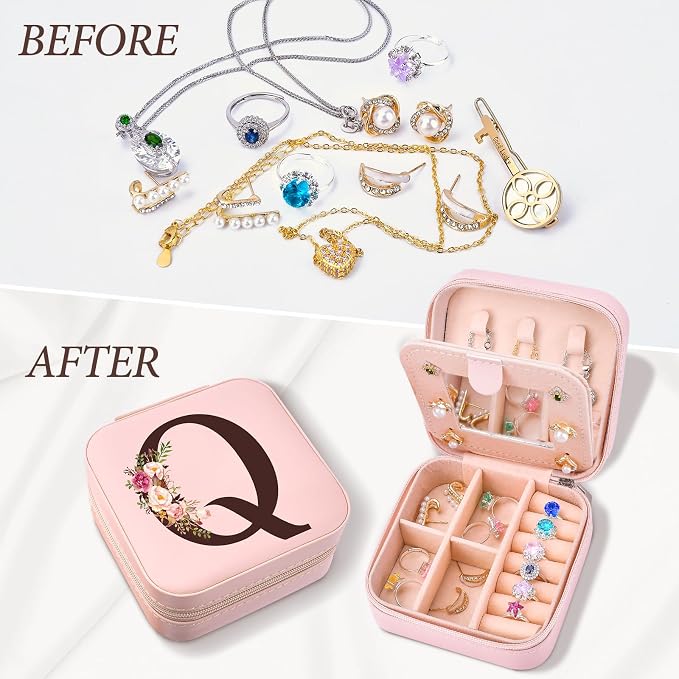 Inngeroo Mothers Day Mom Gifts from Daughter Son, Travel Jewelry Case Box Organizer Personalized Gifts for Mom Wife Women Daughter Friends Sister Grandma Aunt - Image 5