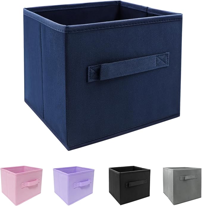 EBIGIC Collapsible Storage Cubes,Cube Storage Organizer 10.5 * 10.5 * 11inch，For home and office Collapsible Closet Shelf Organizers, Drawer Organizers(Blue) by EBIGIC