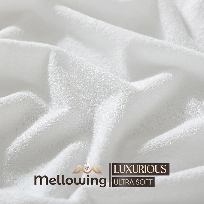 100% Terry Cotton Split Top King 36" Mattress Protector for Adjustable Bed- Flex Mattress Cover Ultra Soft Durable Waterproof Breathable Machine Washable Fitted Sheet Fits up to 21'' Deep Pocket