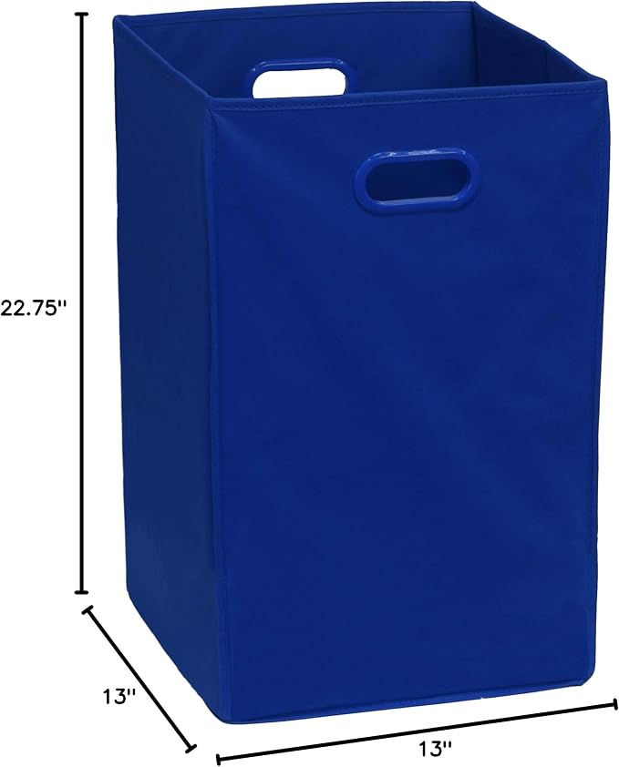 Simple Houseware Foldable Closet Laundry Hamper Basket, Dark Blue - Image 5