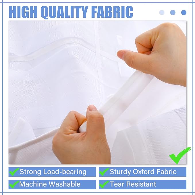 Windyun 40 Over the Door Shoe Organizer Large Breathable Mesh Pocket Clear White Hanging Shoe Rack for Closet Behind Door Hanger Storage Holder Nonslip Hook for Women Men Entryway Bedroom Utility Room - Image 6